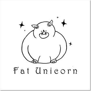 Fat Unicorn Posters and Art